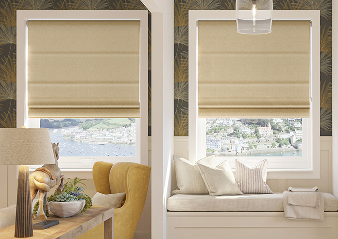 Delicate Chevron, Sunbeam - Twist&Fit Roman Blind - Image 3